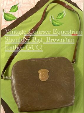 Courser Vintage Equestrian
Brown Shoulder Bag Zip Double Compartment Det Strap